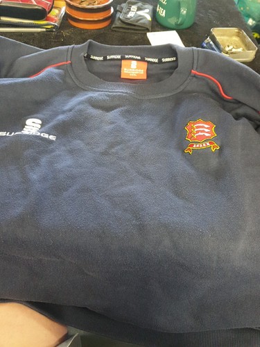 Essex Cricket Surridge Sports Mens Navy Sweatshirt - Picture 4 of 6