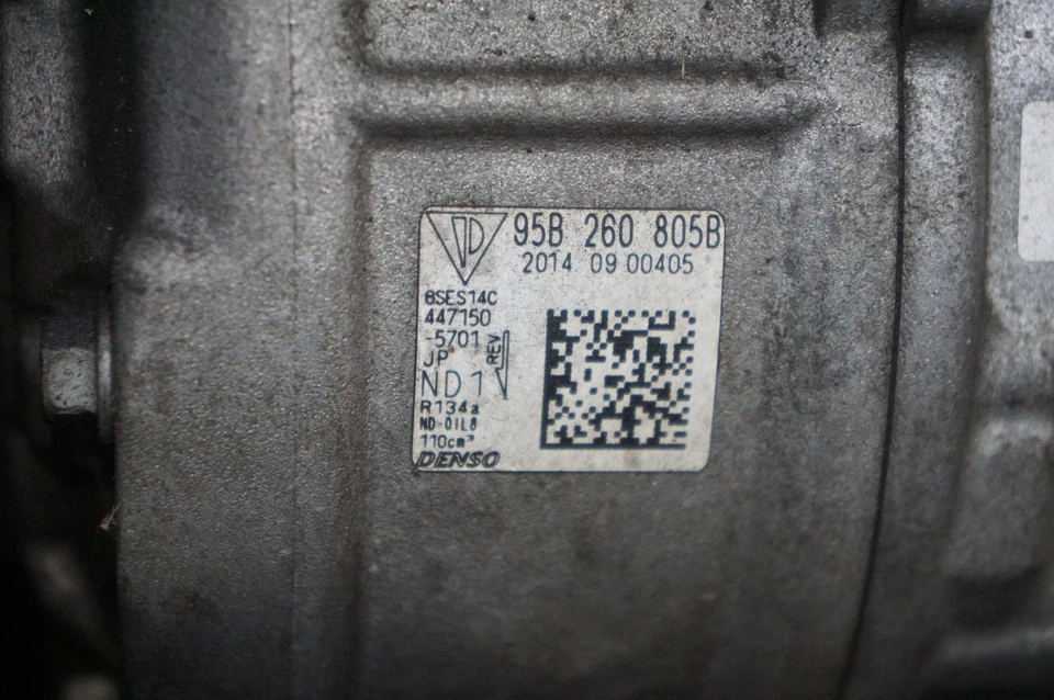 Compresor de aire acondicionado de aire acondicionado 3,0 l OEM 95B260805B Porsche Macan 2015-18 Foto 2 de 4