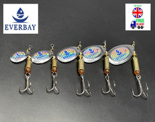 EVERBAY Fishing Spinners, Hard Fishing Lures, Spinnerbait, size 1-5, set/5pcs
