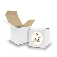 Itenga Set Danke Hochzeitspaar 24X Faltschachtel WüRfel +Aufkleber Hochzeit M24