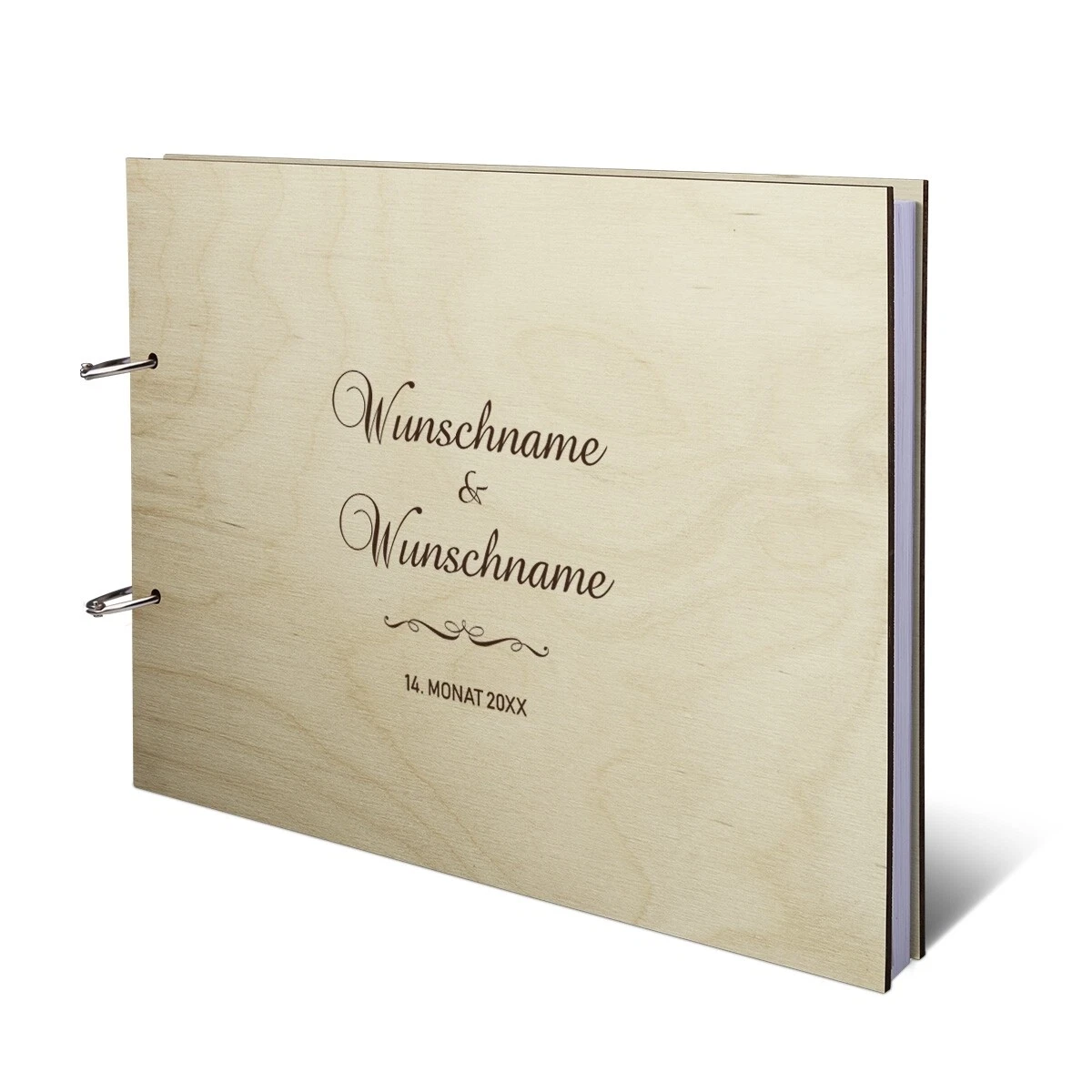 Logbuch-Verlag Piccolo Libro Degli Ospiti 15x15 Cm - Stile Boho Vintage Floreale - 48 Pagine Bianche Per Matrimoni E Feste