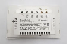 New MoesGo Smart Switch- Model WS-US-L Single Live ( Wi-Fi 2.4GHz ) Complete