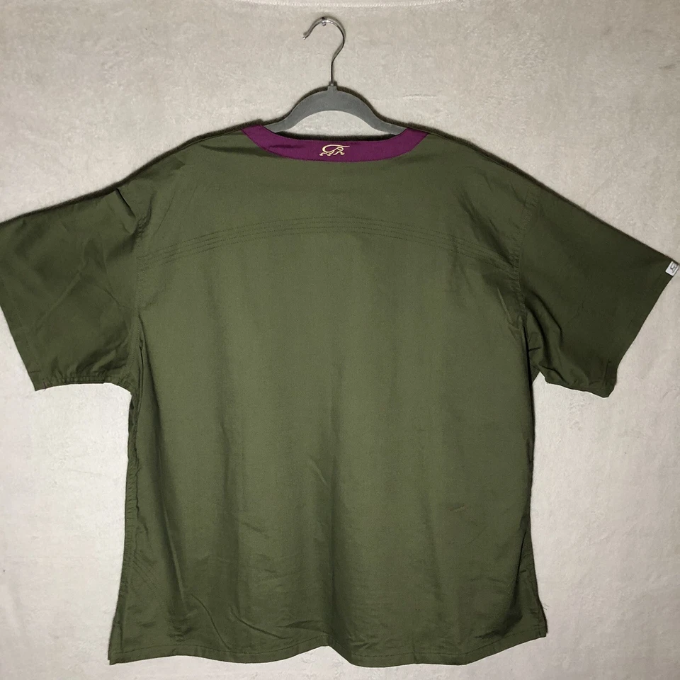 Iguana Med скраб верхний размер 3XL зеленый с фиолетовой отделкой короткий рукав - Изображение 3 из 4