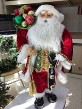 36″ Fabric Santa with Toy Bag Over Shoulder CostcoChaser