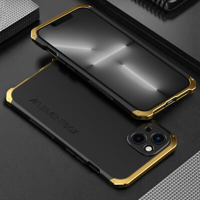 For iPhone 16/15 Pro Max/14 Pro/13 Pro/12 Pro Metal Aluminum Phone Case Cover