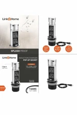 Space Saver Pop Up-outlet, 2 Power Outlets, 2 Usb Ports 2.4 Amp, Overload Prot