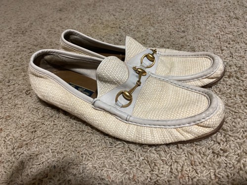 mens white gucci loafers