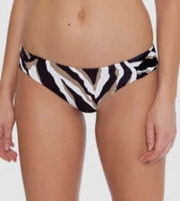$68 Trina Turk Women's Black Vivant Side Tab Hipster Bottom Swimwear Size 4