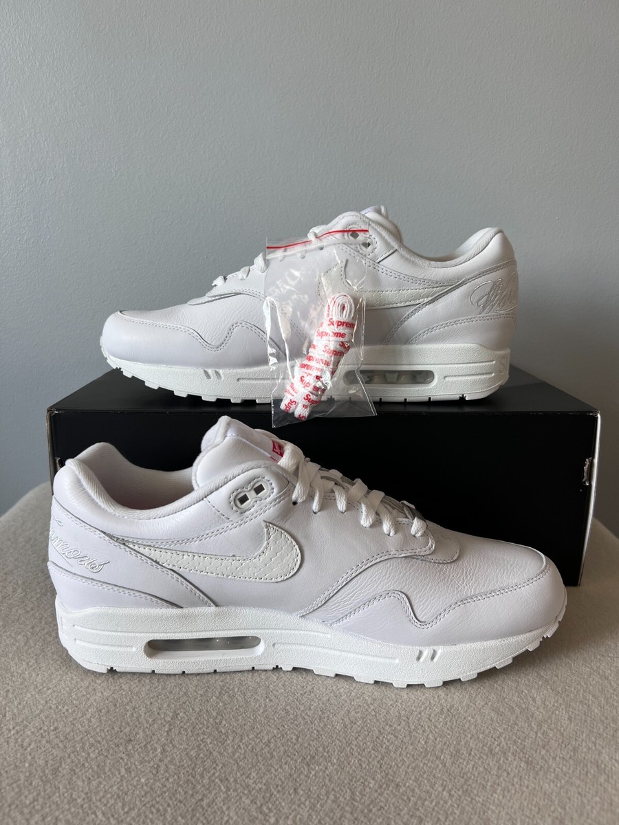 Supreme Nike Air Max 1 '87 SP - Size 9 - White - HF8813-100