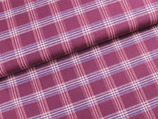 HEMDENSTOFF Stoff Hemdenkaro klein Flanell Bluse WINE ROYAL EUR 18,98/m