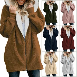fuzzy plus size jacket