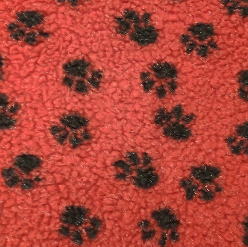Faux Sheepskin Paw Print Sherpa Fabric - A1296 - Picture 4 of 6