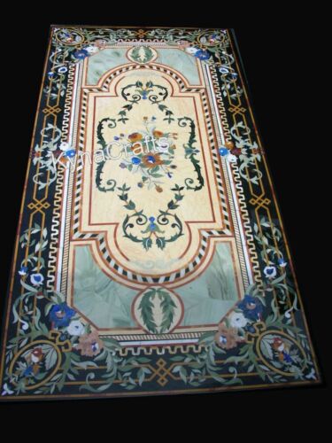 Marble Dining Table Top Pietra Dura Art Living Room Table from Vintage Crafts