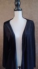 Vintage Saybury Black Smocked Velour Long Sleeve Cardigan Size 1X  — photo 5