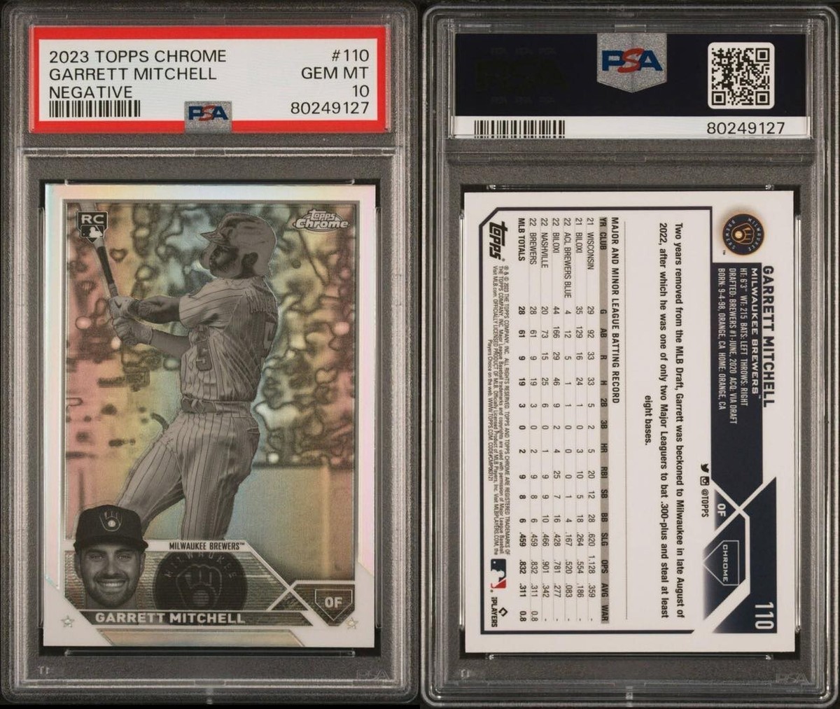 Topps  Garrett Mitchell auto　直書き　直筆カード Topps Garrett Mitchell auto 直書き 直筆カード - メルカリ