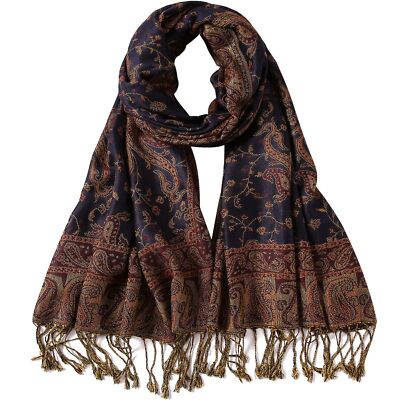 Rave Tassels Scarf-70x180cm Pashmina Shawl Wrap Paisley Jacquard