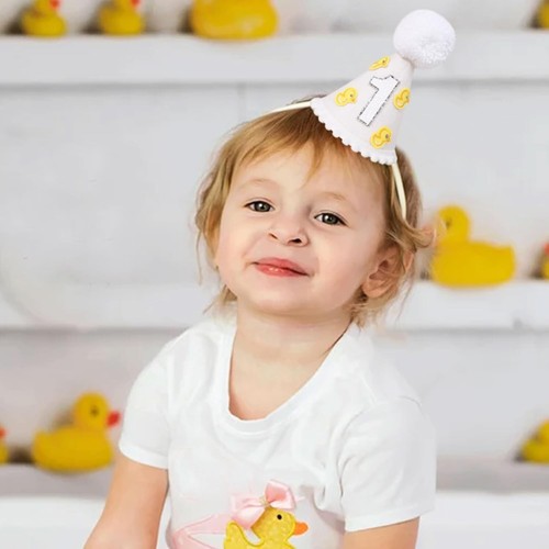 Little Yellow Duck 1st Birthday Party Hat - Duck Themed Cake Smash Decor, Yellow - 第 4/6 張圖片