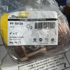 STREAMLINE PF 10109 4"x3" Copper ProPress Reducer Coupling