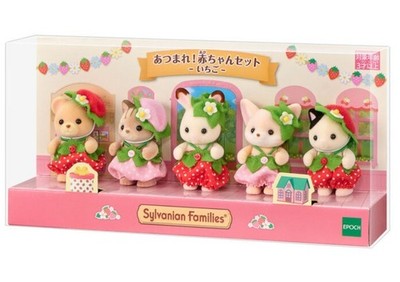 Sylvanian Families Baby Puppe Set Strawberry Epoch Calico Critters JAPAN