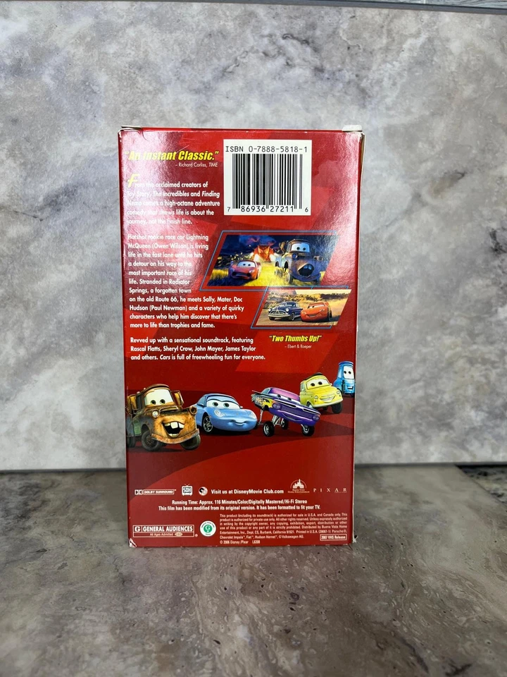 Cars, Disney Pixar (VHS) HOLY GRAIL Disney Movie Club - Image 4 of 4