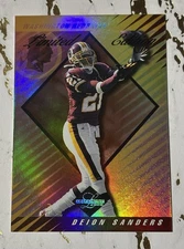 Deion Sanders 2000 Leaf Limited Edition Holofoil Parallel 17/35 Made! Redskins