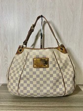 Authentic Louis Vuitton Damier Azur Galliera PM N52215 Leather Handbag
