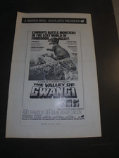 "THE VALLEY OF GWANGI " RAY HARRYHAUSEN 1969 ORIGINAL PRESSBOOK !
