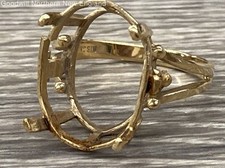 14K Yellow Gold Jewelry Setting Statement Ring Size 7 US 3.79g