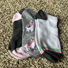 Women's Decorative No Show Socks Set Of Three Shoe Size 4-10 Brand New