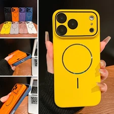 Mag Safe Matte Slim Case W/Lens Film For iPhone 17 Pro Max Air 16 15 14 13 12 11