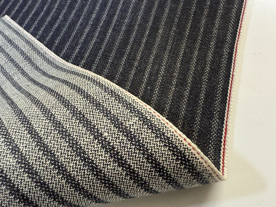 Rare! 11.3oz black hickory fabric with red selvage, Japanese fabric - Image 4 of 4