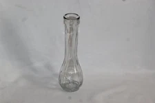 Vintage E.O. Brody Co. clear bud vase 1950-1960 era. Clear glass with a textured
