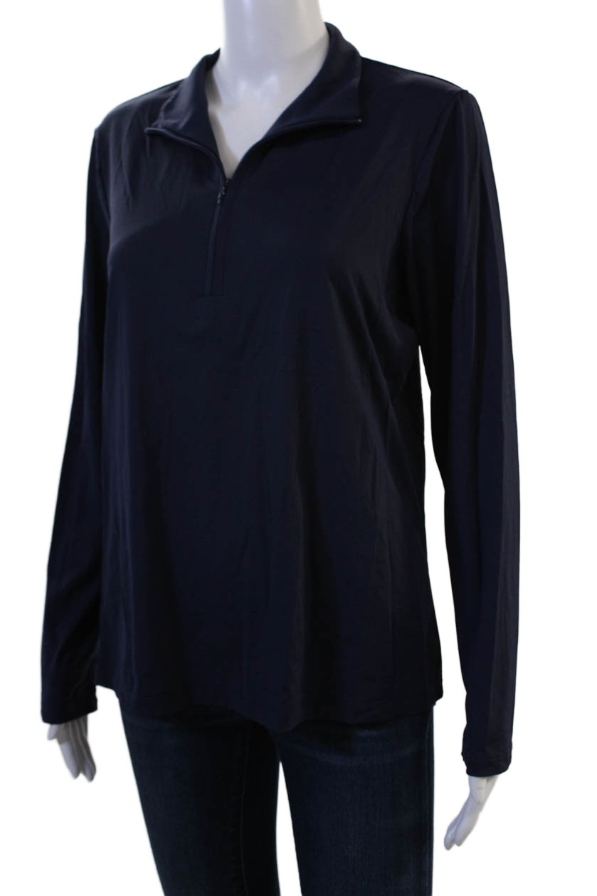 J. Mclaughlin Womens Basic Mock Neck Zip Hoodie D… - image 2