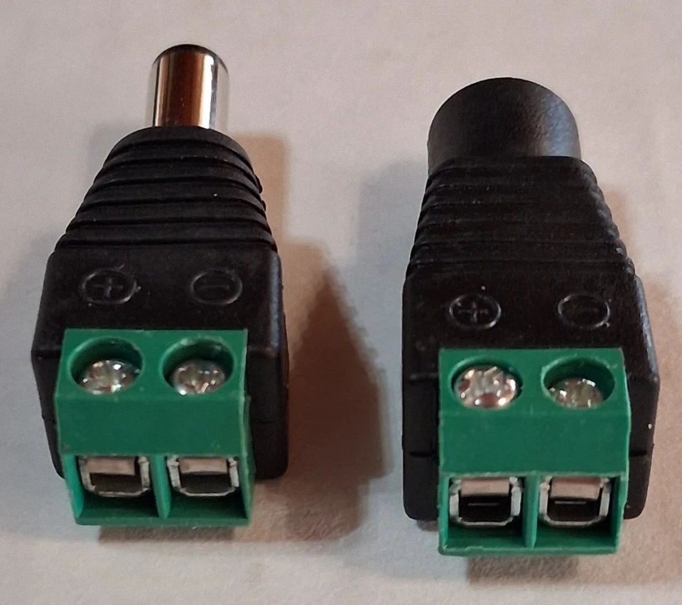 5.5x2.1 Male and Female DC Green End Connectors (50 Sets) - Image 2 of 4