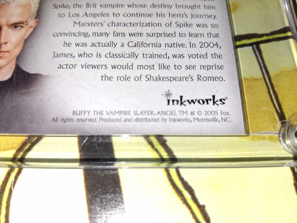 2005 BUFFY THE VAMPIRE SLAYER Inkworks Autographed James Marsters As Spike. A1 - Image 4 of 4