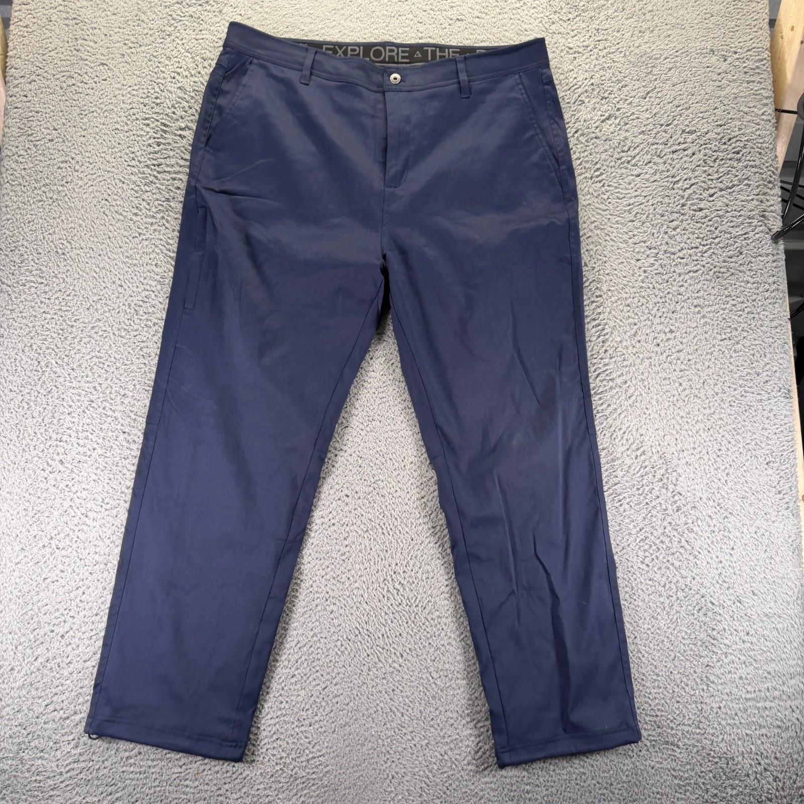 Gerry Pant Mens 40x32 Blue Nylon Windbreaker Straight Hiking Gorpcore Stretch