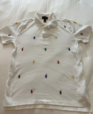 Polo Ralph Lauren Boys Size 6 2pc Piqu Polo Shorts White Multicolor