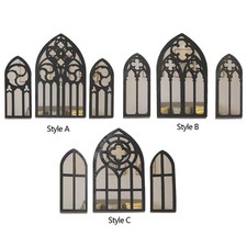 3x Gothic Mirrors Wall Decor Baroque Wall Mirrors for Bathroom Living Room