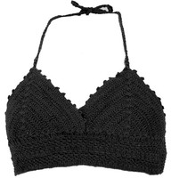 HäKeltop, Bikinitop, Strandtop, Hippie Bra - Schwarz