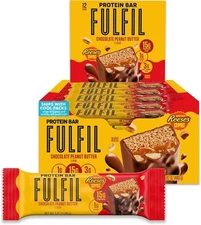 FULFIL Chocolate Peanut Butter Flavored Protein Bar Made with REESE's Peanut But