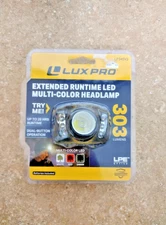 LuxPro LP345V2 LED Headlamp – Extended Runtime Multicolor Light – 6 Modes – Adju