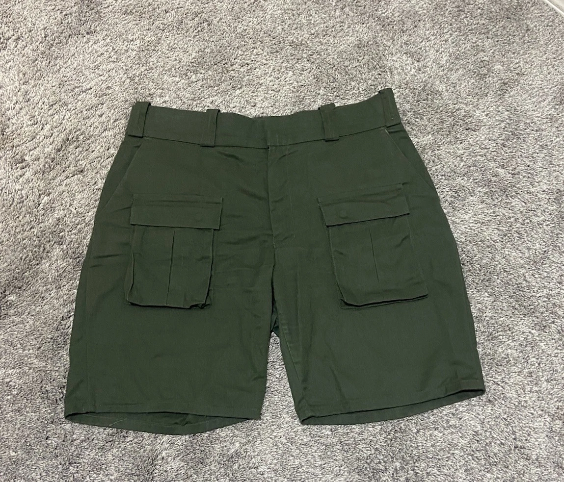 Pro Tuff Werner Works Cargo Shorts Men 38 Green Workwear Utility Outdoor Casual