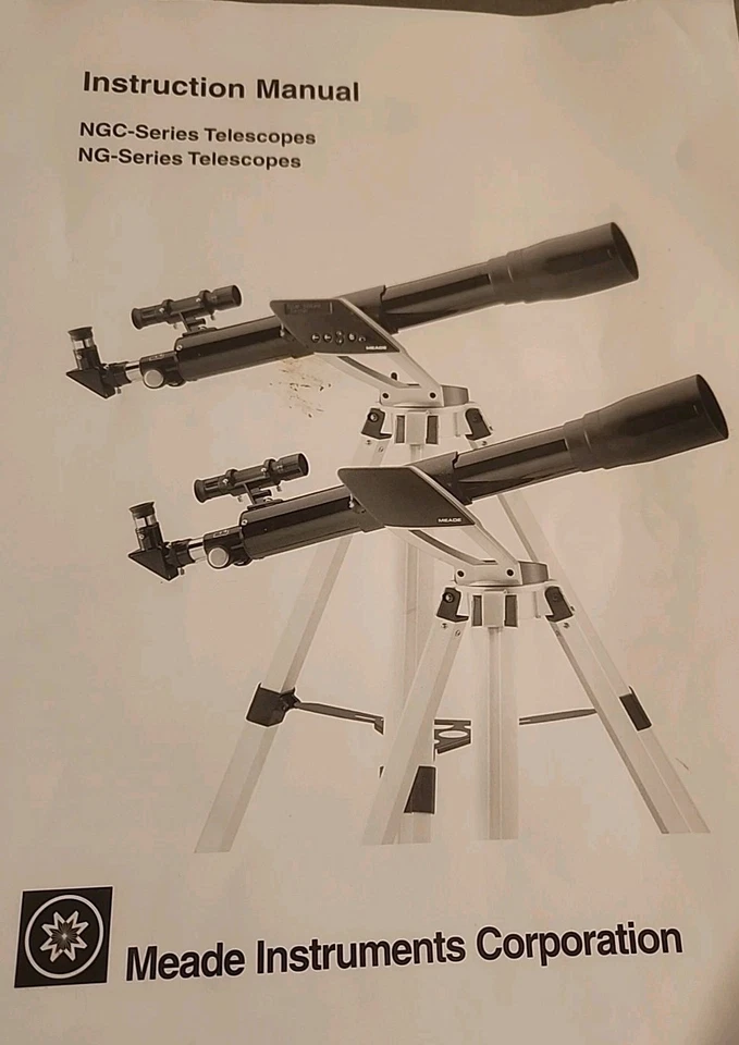 Vintage MEADE Telescope INSTRUCTION MANUAL ONLY STAR LOCATOR CD NGC/NG SERIES  - Image 3 of 4