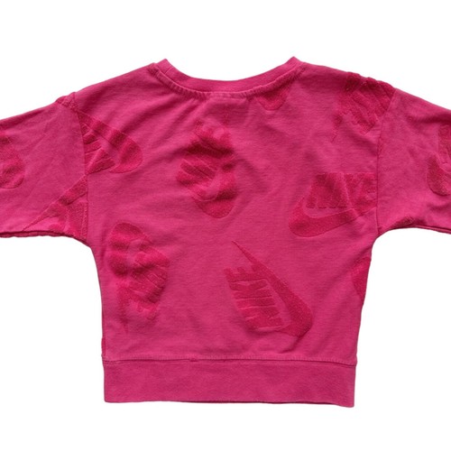 Nike Pink Terry Logo Top Size 4 - Picture 3 of 4