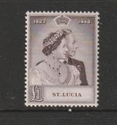 (A719) St Lucia - George VI 1948 Silver Wedding £1 Mint