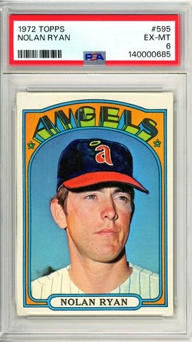1972 Topps NOLAN RYAN #595 PSA Grade 6 EX-MT Cond "Just Graded No Reserve"