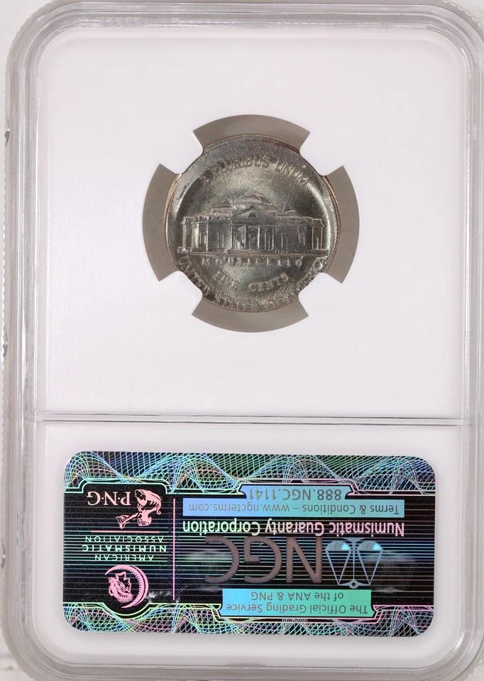 1983-P Jefferson Nickel NGC MS 66 Struck 10% Off Center - Image 4 of 4