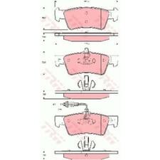 TRW Bremsbeläge GDB1671 Bremsklötze für VW Transporter V Bus 7HB 7HJ 7EB 7EJ 7EF