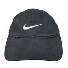 Nike Boy's Strapback Hat Black Embroidered Swoosh Logo 100 Cotton