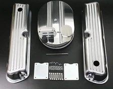 Small Block SB Ford Polished Nostalgic 62-85 SBF 15" Cleaner Engine Dress Up Kit